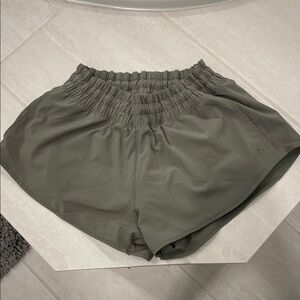 Aerie Sage Green Elastic Shorts